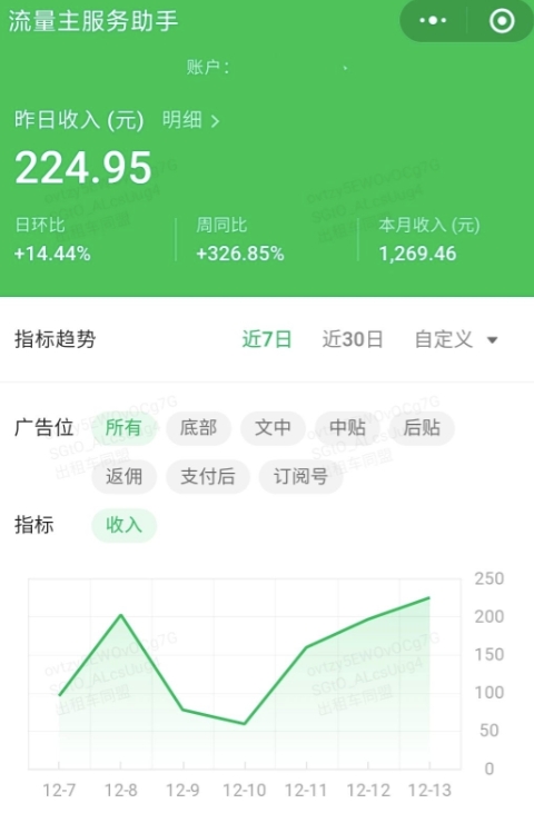 AI爆改实时热点流量贴片玩法，冷启动账号当天收益9720.82元-图片3