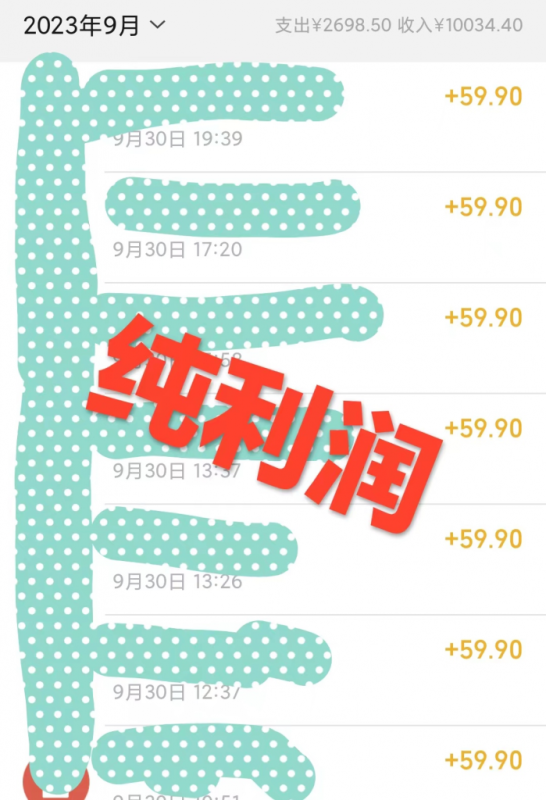 卖恢复近视教程1单59.9，1个月净赚10034.4元？0基础可上手-图片2