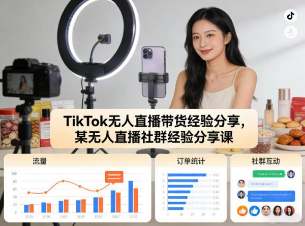 TikTok无人直播带货经验分享,某无人直播社群经验分享课