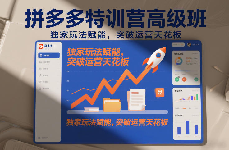 拼多多特训营高阶班，独家玩法赋能，突破运营天花板(持续更新中…)