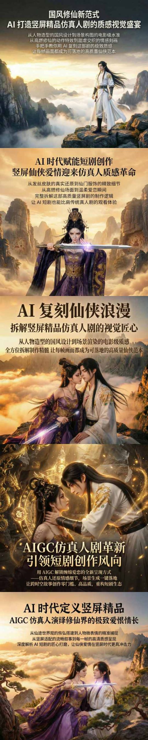 AIGC仿真人《合欢宗》短剧教学，用AIGC解锁缠绵爱恋的全新呈现方式，让跨时空故事创作零门槛、高品质，重构短剧生态-图片2